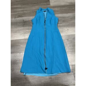 Worth New York Women Blue Cocktail Dress Zipper Detail Size 0